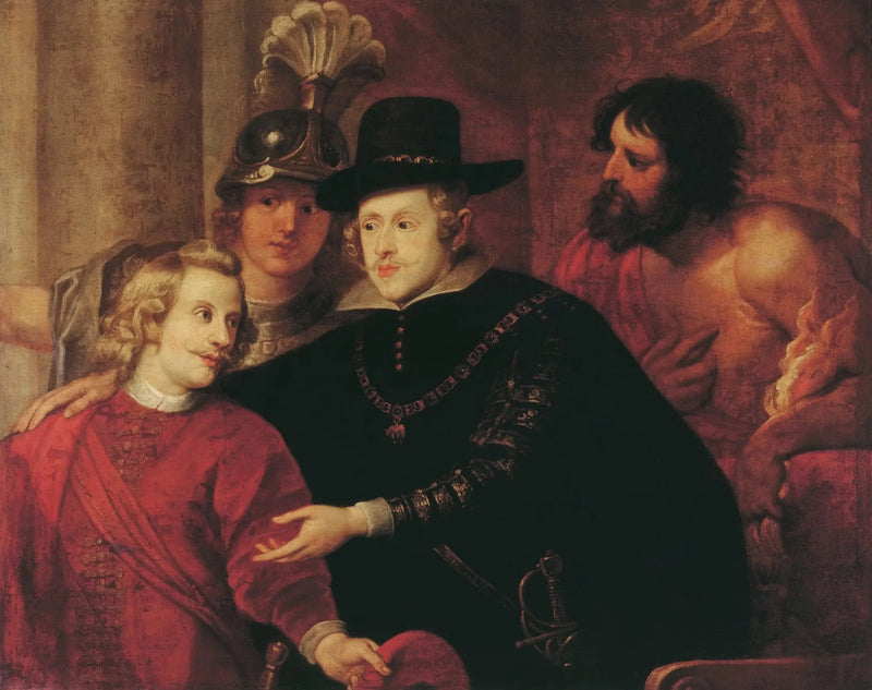 Kardinal Infant Ferdinand tager afsked med sin bror kong Filips IV - Peter Paul Rubens