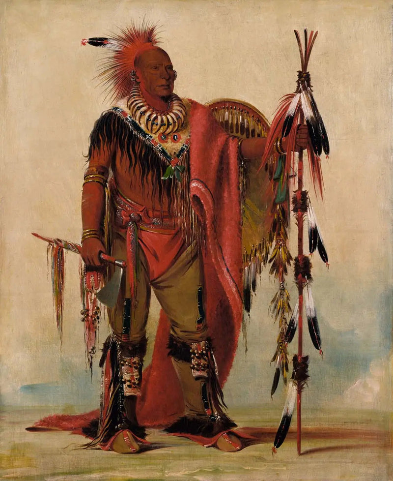 Kee-o-kúk, den årvågne ræv, tribeleder - George Catlin