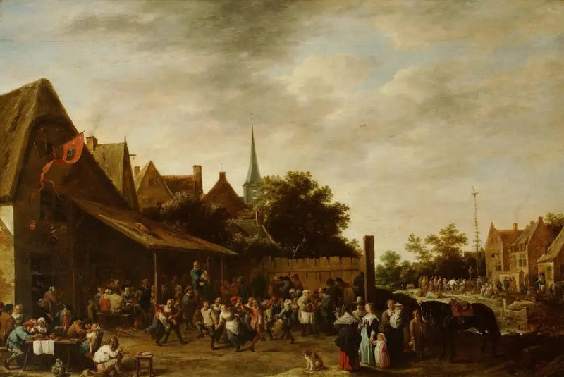 Kermis foran en kro - David Teniers den Yngre