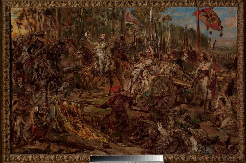 Kościuszko ved Racławice, skitse - Jan Matejko