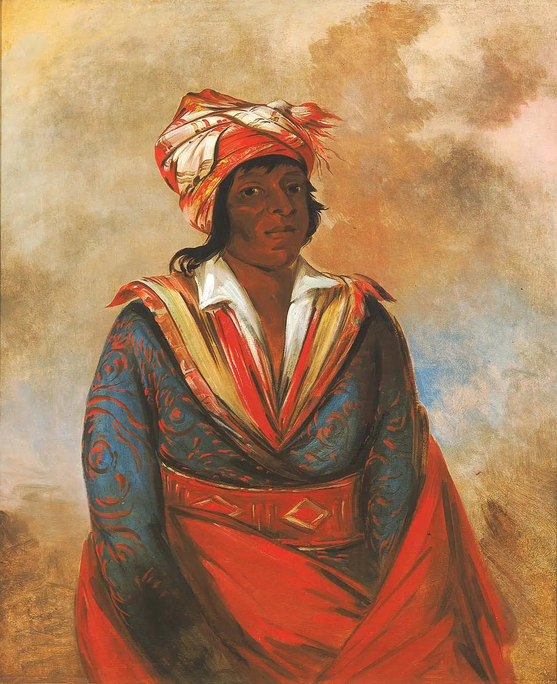Kút-tee-o-túb-bee Comment a-t-il tué ? un brave reconnu - George Catlin - Alpha Reproduction