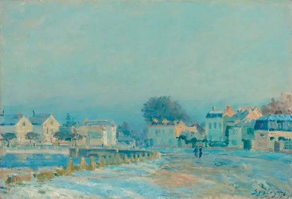 Drikkestedet i Marly-Le-Roi, hvid gelé - Alfred Sisley