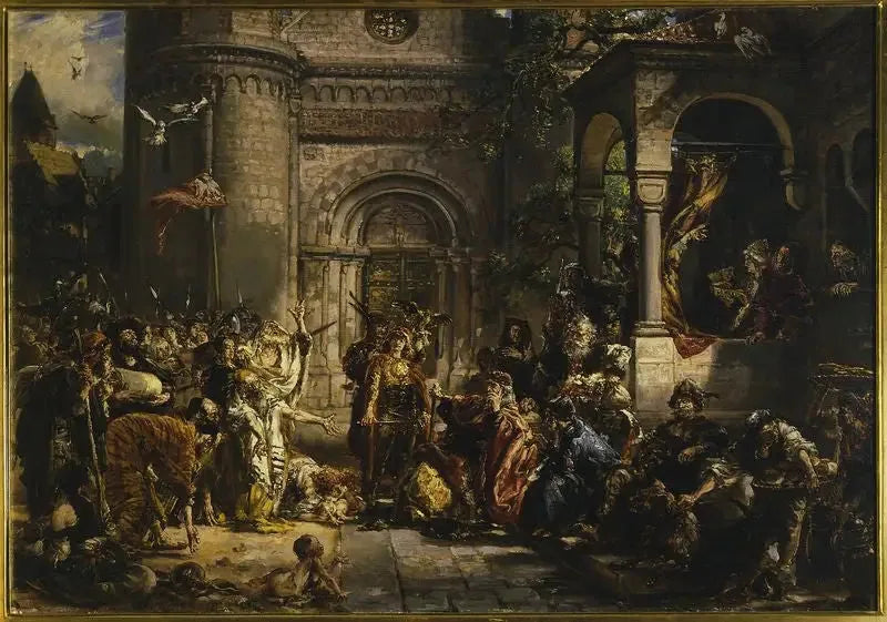 Jødernes modtagelse, fra serien « Civilisationens historie i Polen » - Jan Matejko