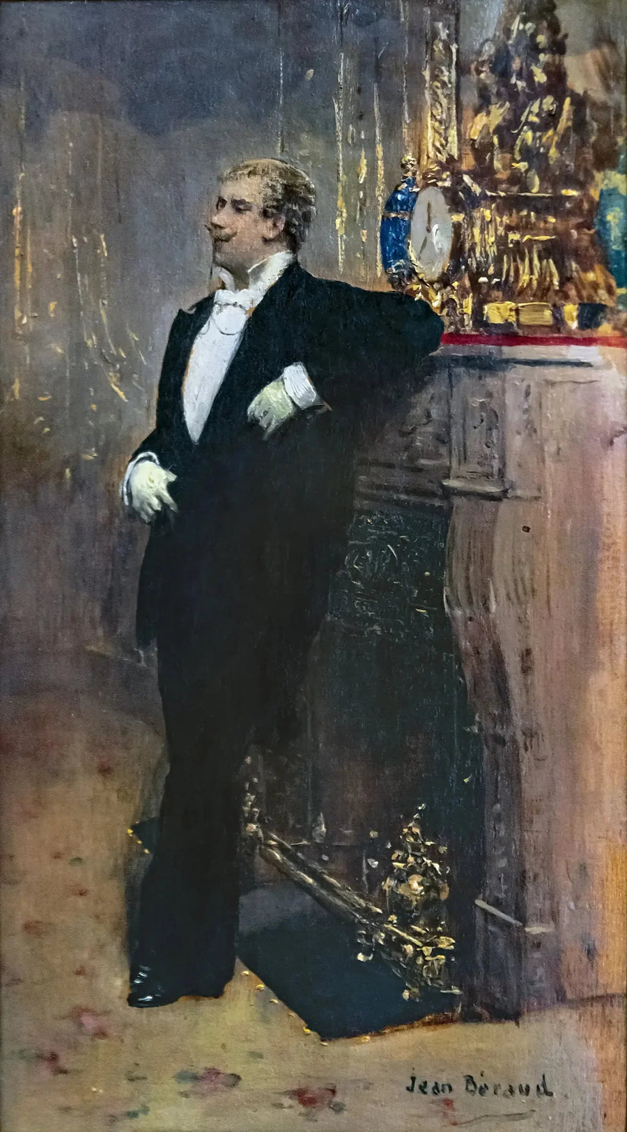 Skuespilleren Coquelin ældre støttet op ad væggen - Jean Béraud