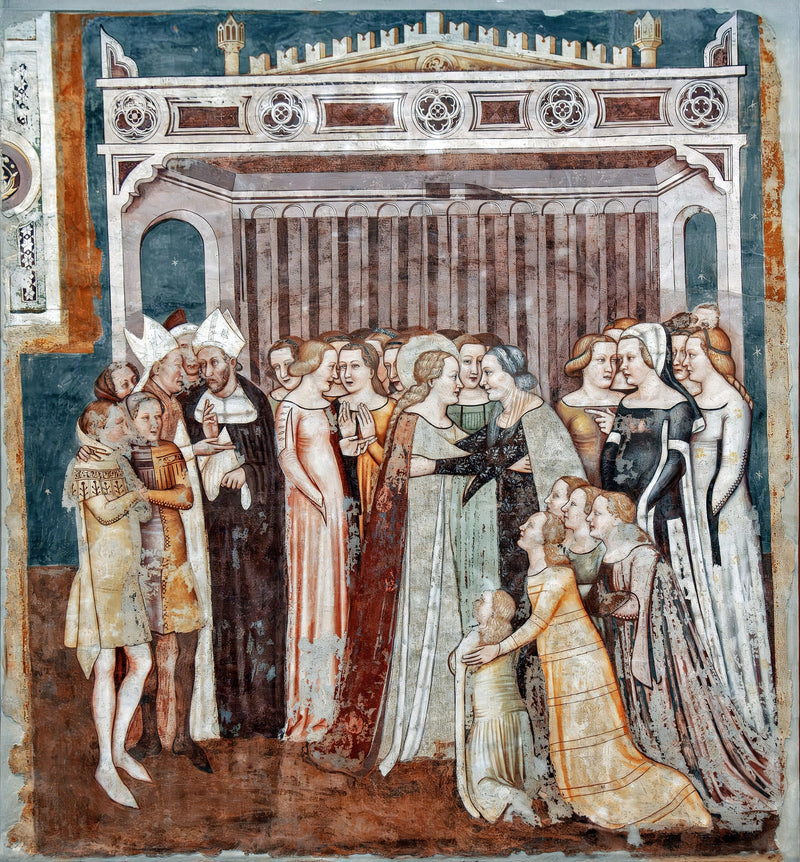 Ursules afsked med sin mor (Historier om Sankt Ursule) - Tomaso da Modena