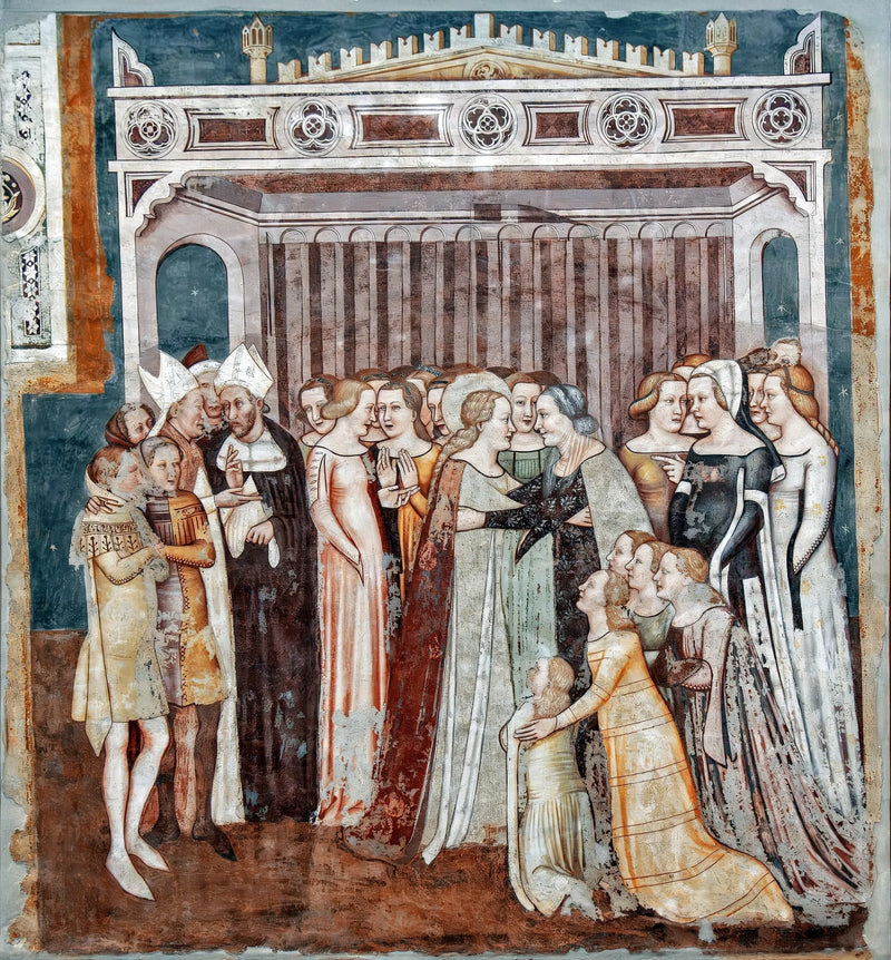 Ursules afsked med sin mor (Historier om Sankt Ursule) - Tomaso da Modena
