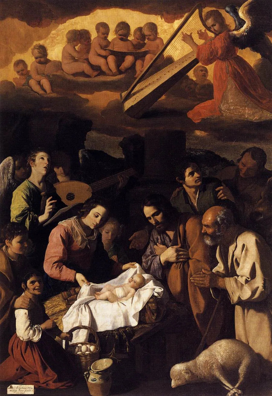 Betlehemsbarnets tilbedelse - Francisco de Zurbarán