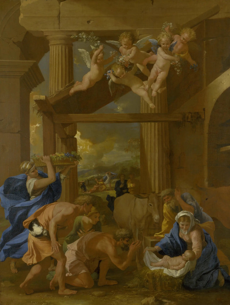 Hyrdernes tilbedelse - Nicolas Poussin