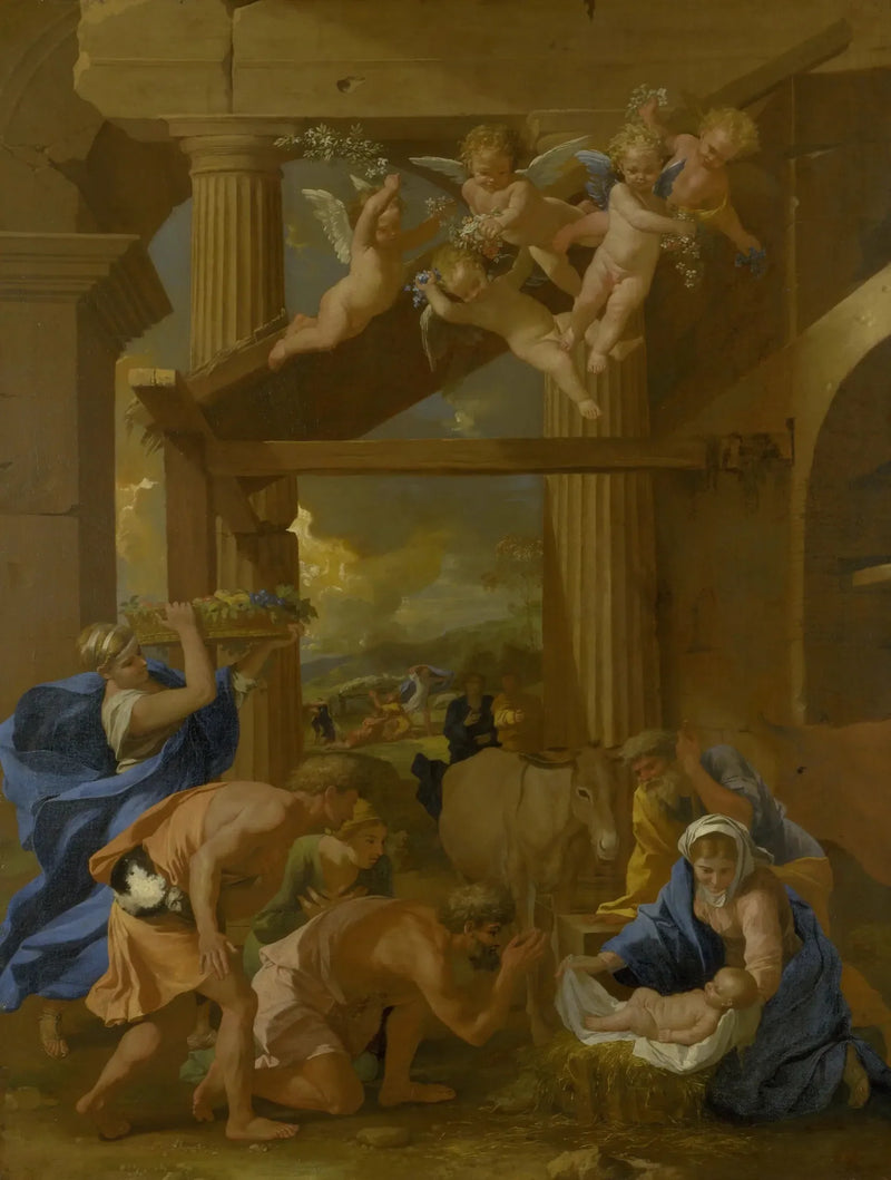 Hyrdernes tilbedelse - Nicolas Poussin