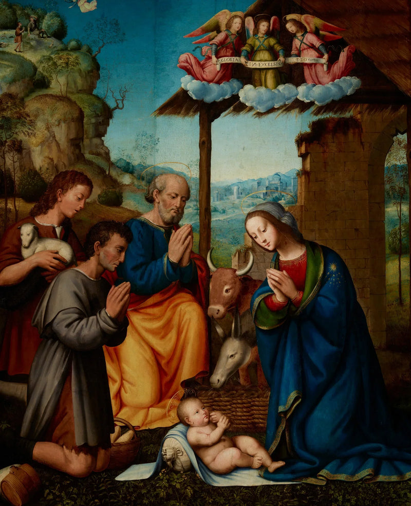 Betlehemsbarnets tilbedelse - Tommaso Lunetti