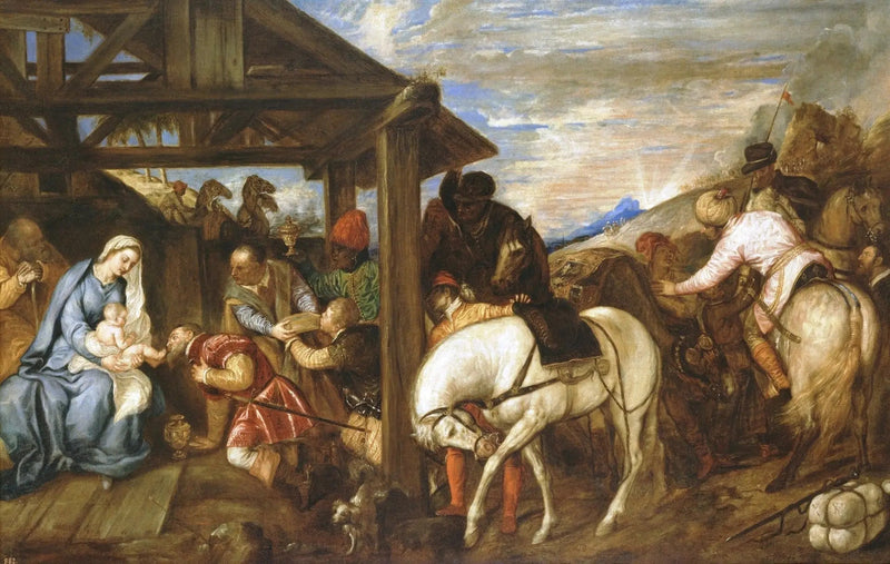 De vise mænds tilbedelse - Titian