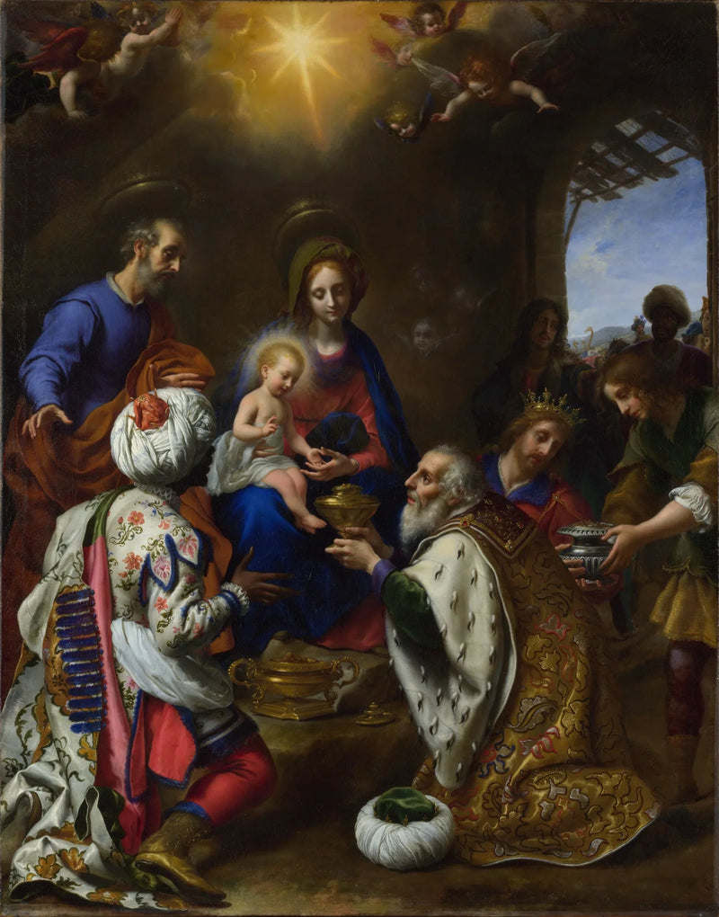 Hyrdningen af de vise mænd - Carlo Dolci