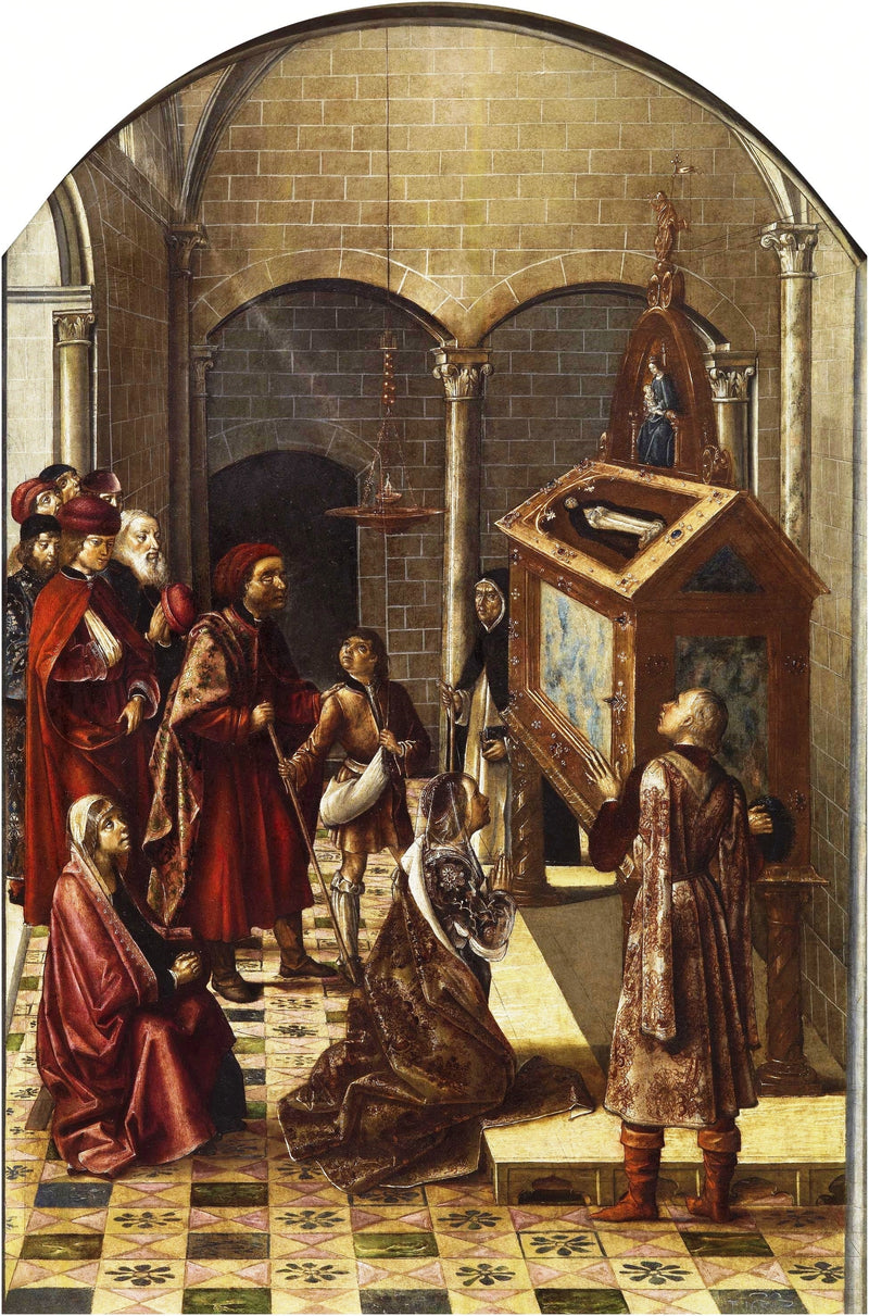 Adorationen af Saint Pierre Martyrs Grav - Pedro Berruguete