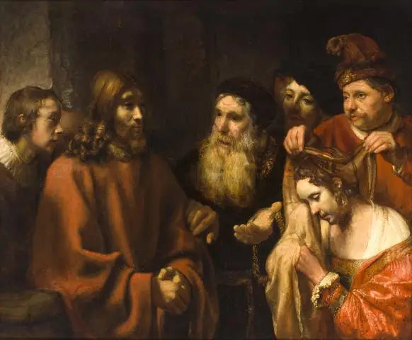 L'adultère avant le Christ - Rembrandt image 1 copie de tableau peinte à la main