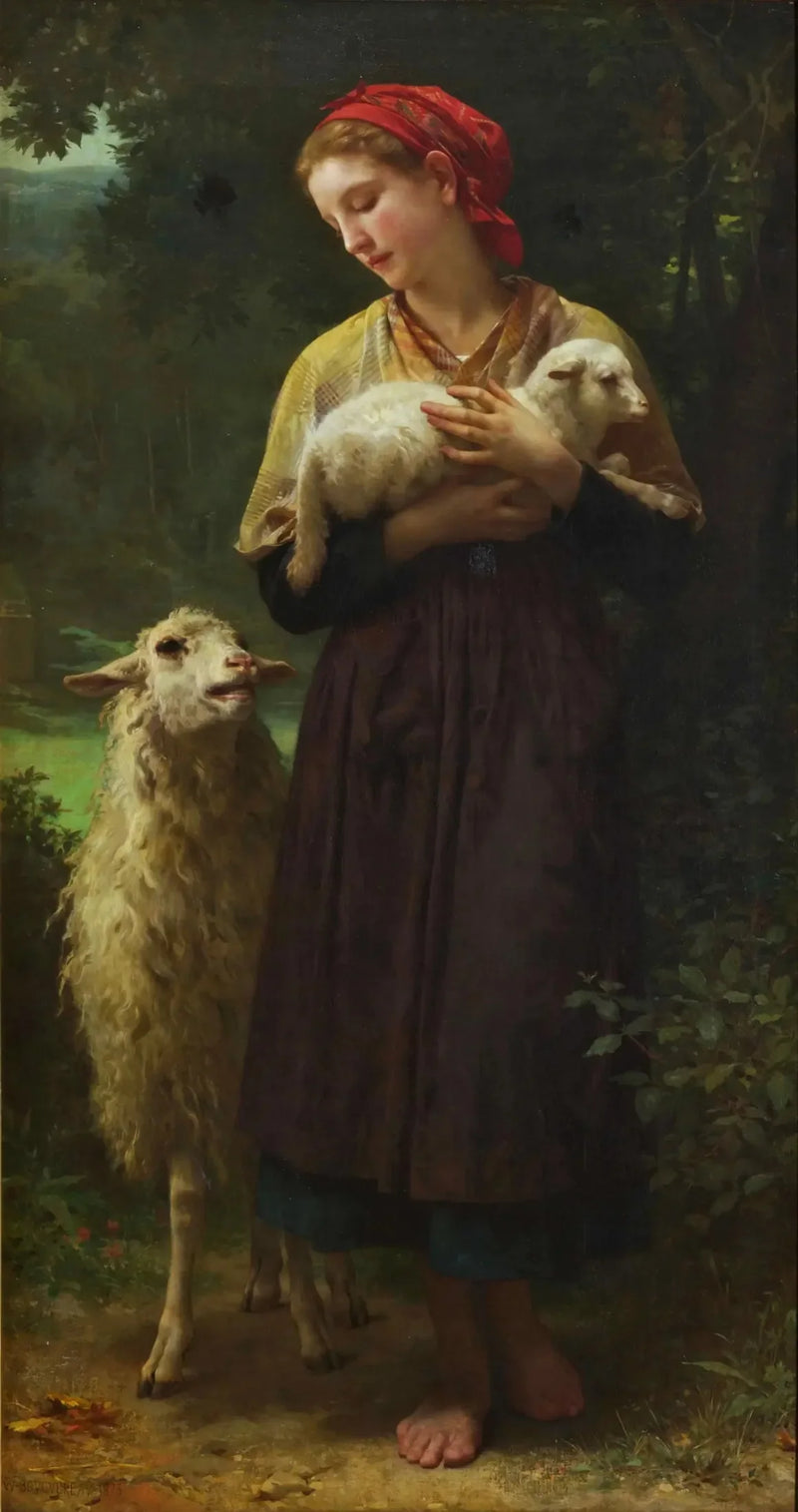 Det nyfødte lam - Bouguereau