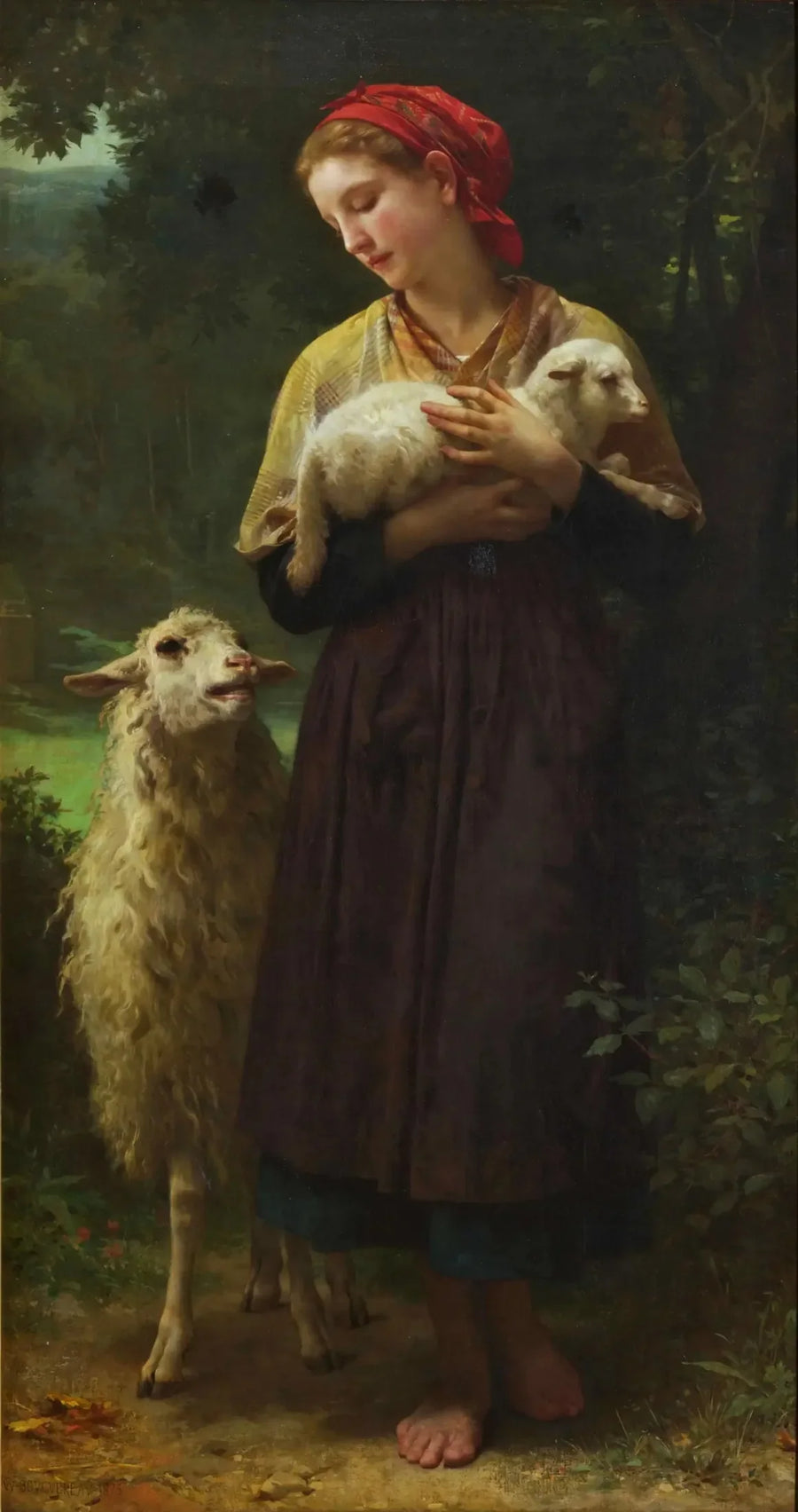 Det nyfødte lam - Bouguereau