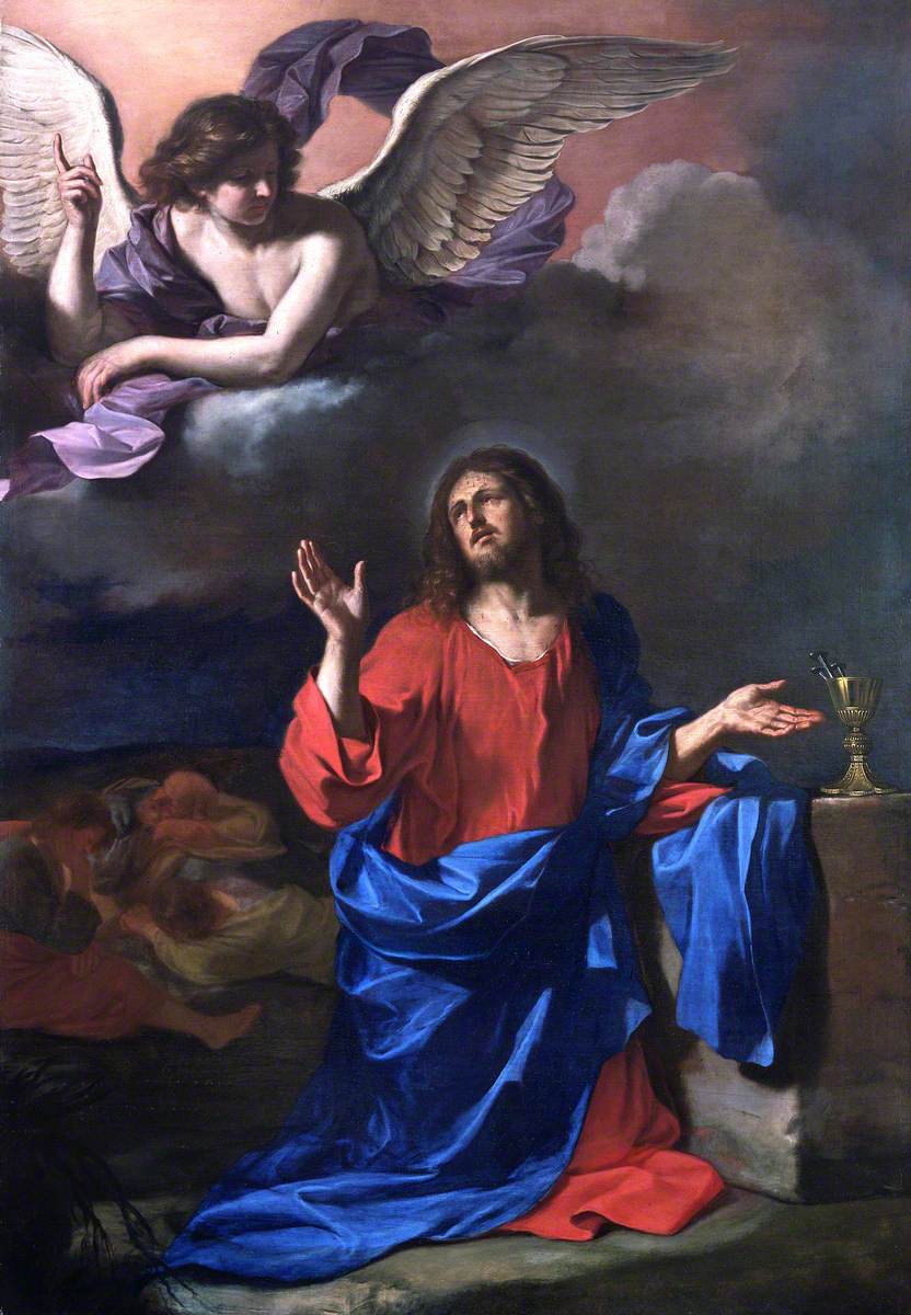 Agonien i haven - Guercino