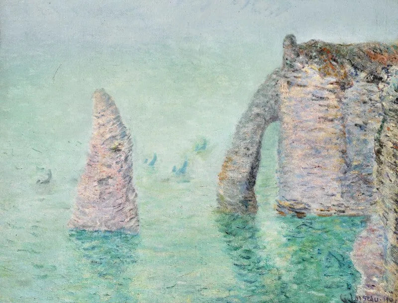 Den spidse nål og den nederste port (Étretat) - Gustave Loiseau