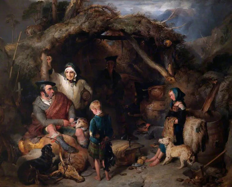 Den ulovlige whisky-alambic i højlandet - Edwin Henry Landseer