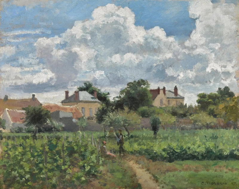 Vingården i Pontoise - Camille Pissarro