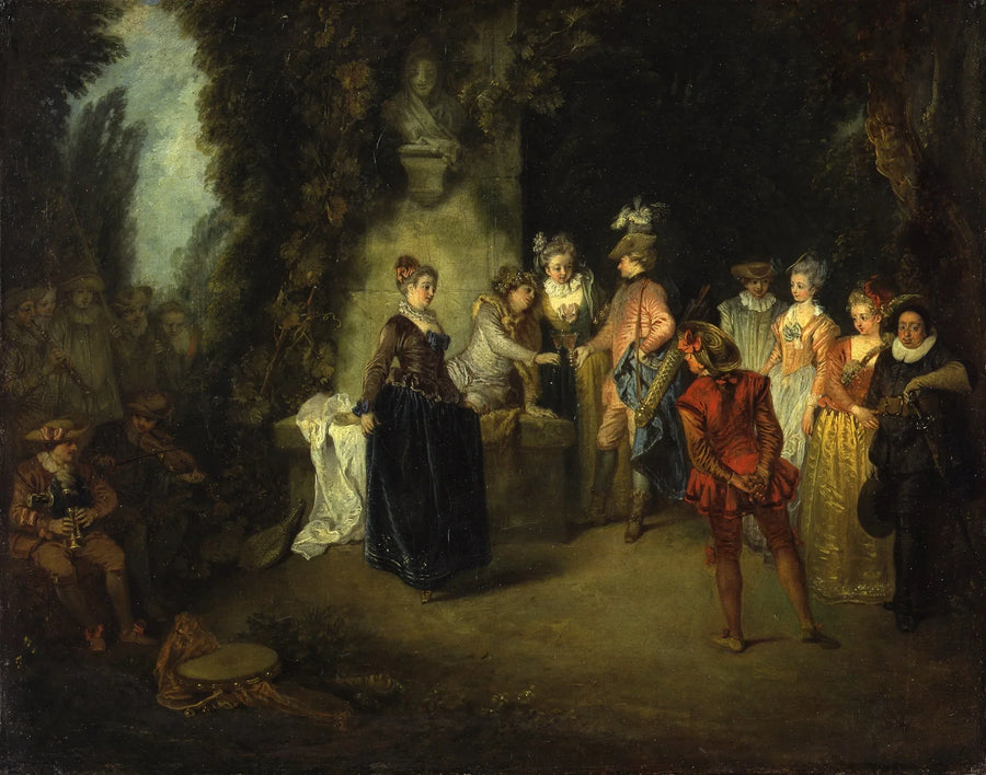 Kærlighed på Comédie française - Antoine Watteau