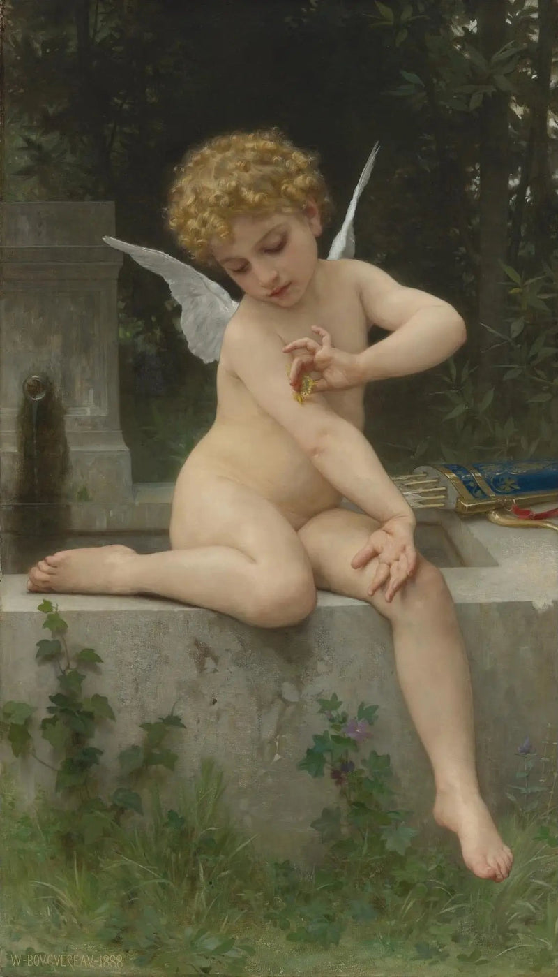 Kærlighed med Sommerfugl - Bouguereau