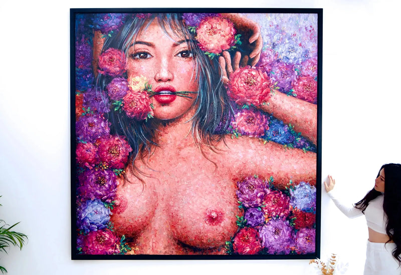 Kærlighed i blomst | 200 x 200 cm