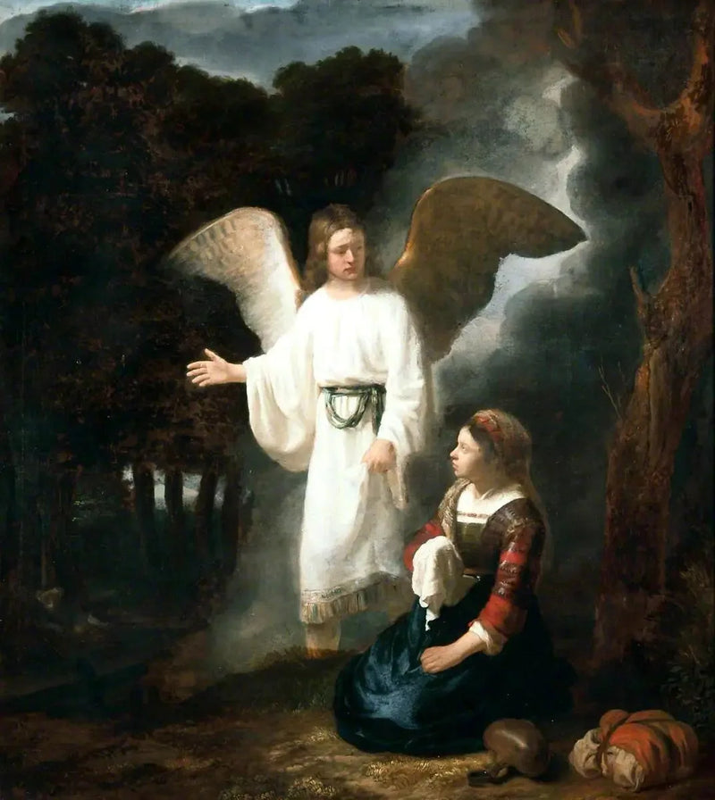 Englen, der viser sig for Hagar - Rembrandt
