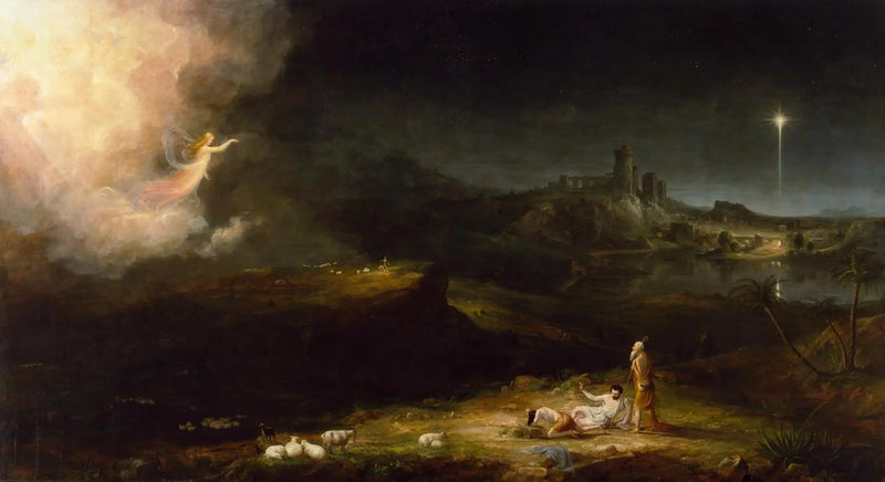Englen, der dukker op for hyrderne - Thomas Cole