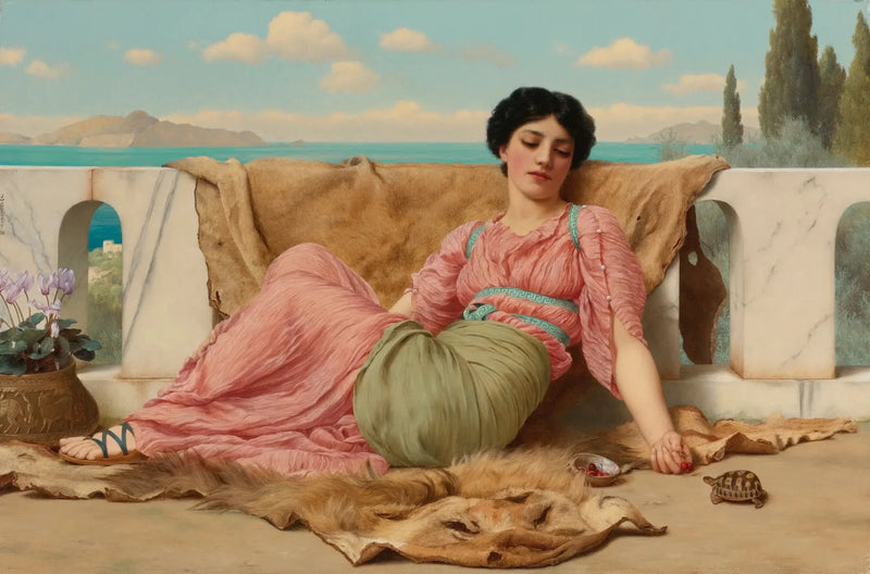 Det rolige kæledyr - John William Godward