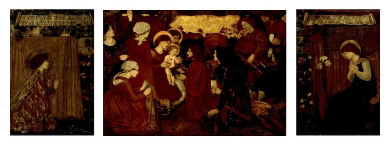 Annonceringen og Hyrdernes Tilbedelse - Edward Burne-Jones