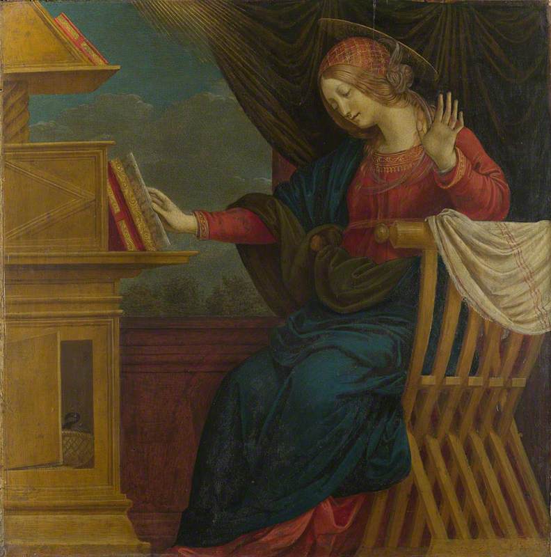 L'Annonciation : La Vierge Marie - Gaudenzio Ferrari image 1 reproduction artisanale de tableau