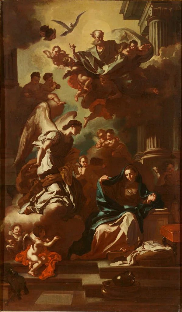 Annoncationen, model til altertavlen i San Rocco-kirken - Francesco Solimena