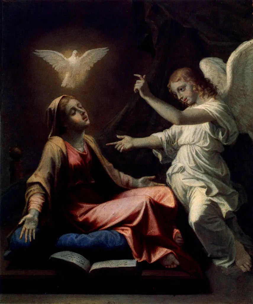 L'Annonciation - Nicolas Poussin image 1 copie de tableau peinte à la main