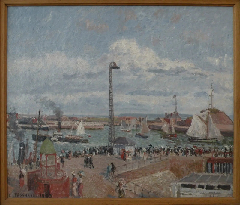 Pilots' Handle in Le Havre. High Sea. Afternoon. Sun - Camille Pissarro