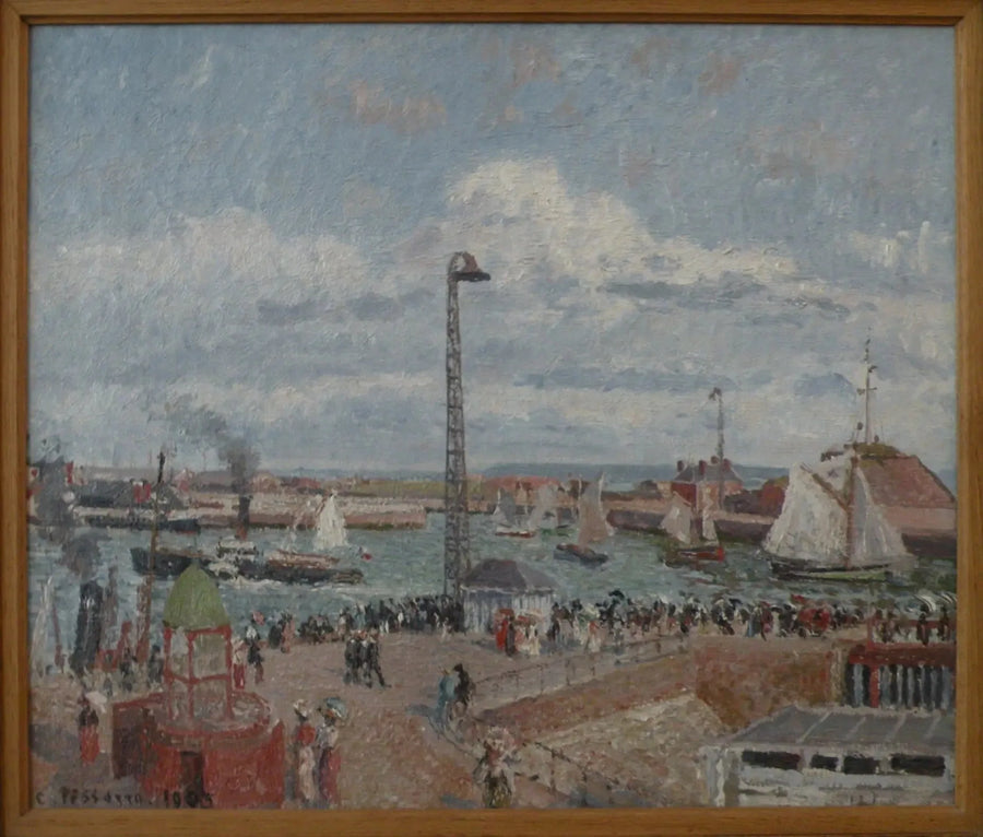 Pilots' Handle in Le Havre. High Sea. Afternoon. Sun - Camille Pissarro