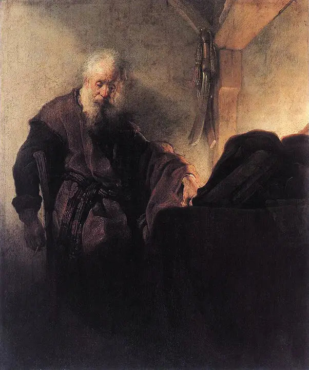 Apostlen Paulus ved sit arbejdsbord - Rembrandt