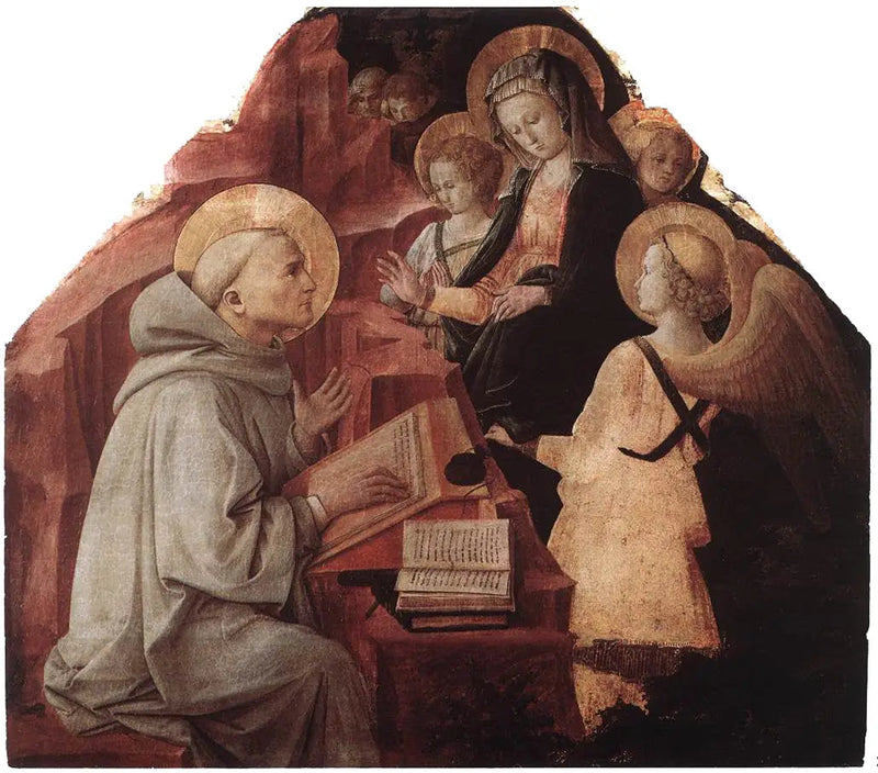 Jomfru Marias åbenbaring for Sankt Bernard - Fra Filippo Lippi