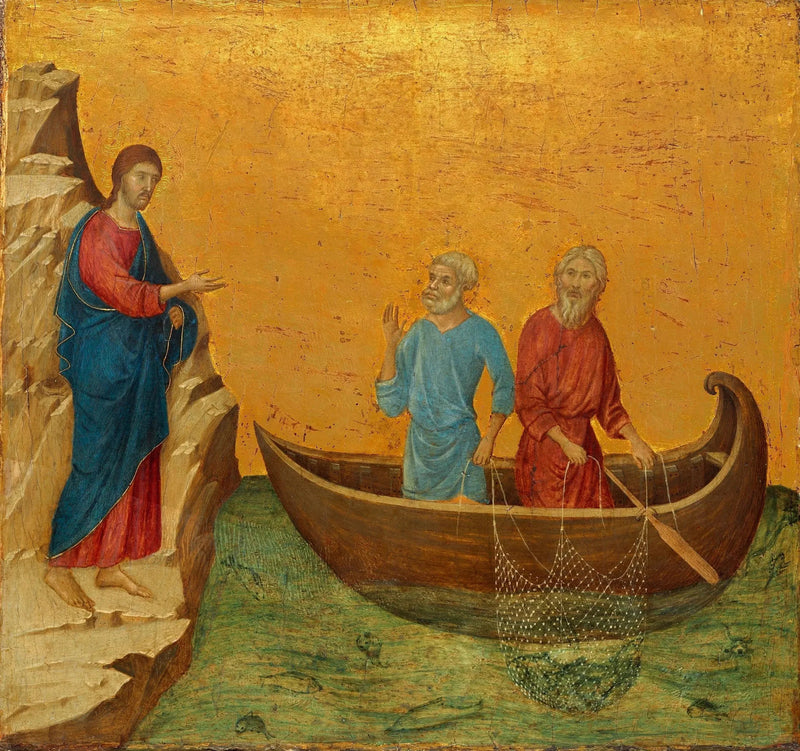 Apostlenes Peters og Andrés kald - Duccio di Buoninsegna