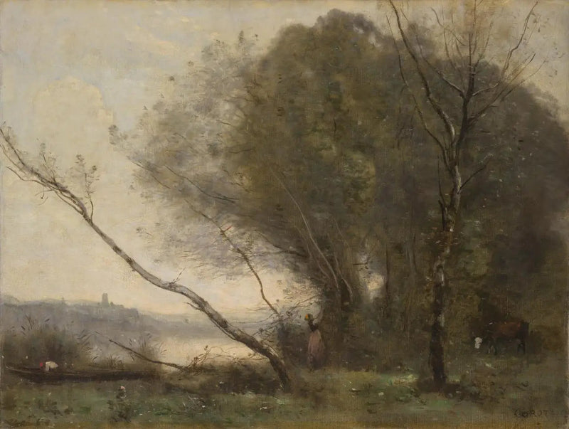 Den bøjede træ - Jean-Baptiste Camille Corot