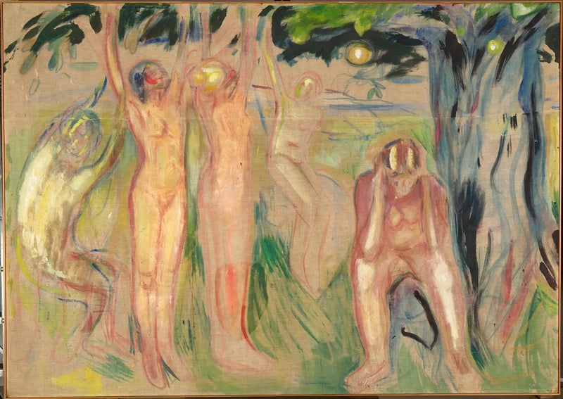 Livets træ: venstre side - Edvard Munch