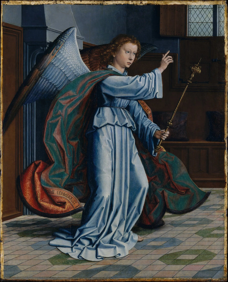 Arkangelen Gabriel ved Annunciationen - Cervara altertavle - Gérard David