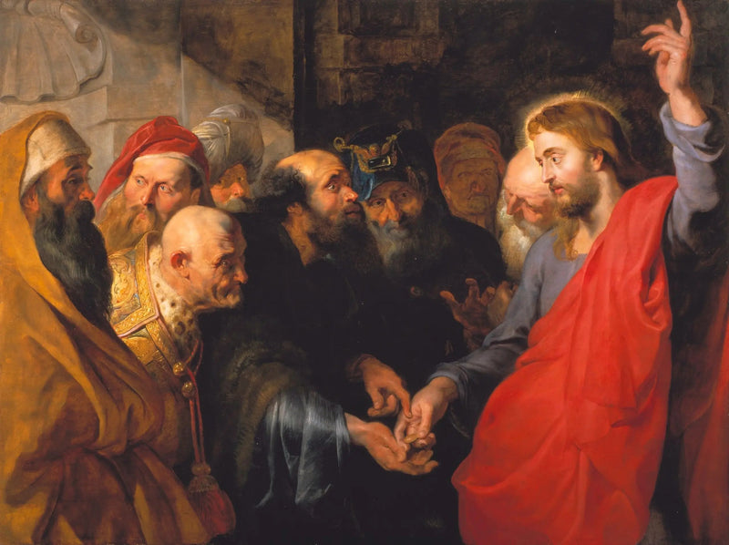 Skatten af tributtet (Matthæus 22:19) - Peter Paul Rubens
