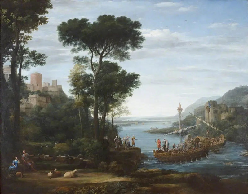 Æneas' ankomst til Pallanteum - Claude Lorrain