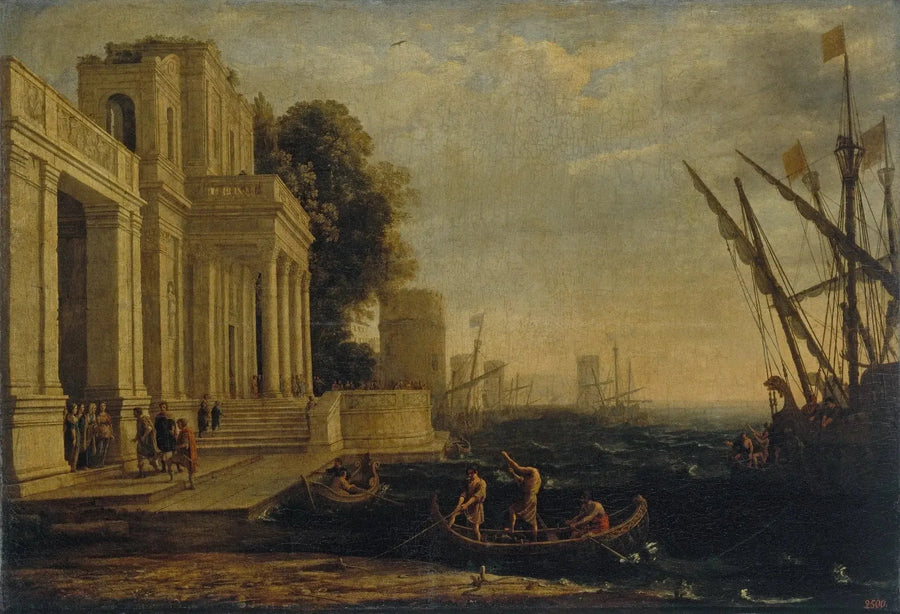 Ulysses ankomst til kong Lycomedes' hof - Claude Lorrain