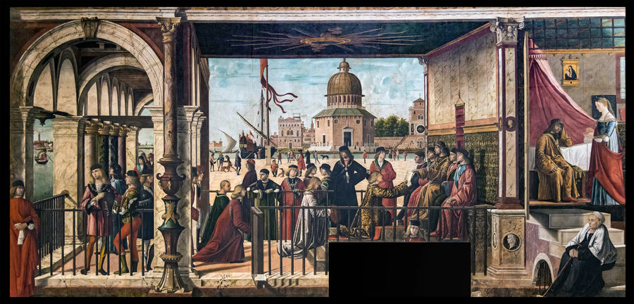 Den engelske ambassadørers ankomst til Bretagne-kongens hof - Vittore Carpaccio