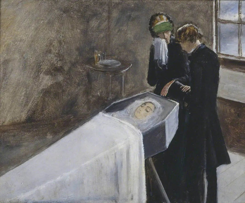 Kunstneren hjælper en sørgende ung pige - John Everett Millais