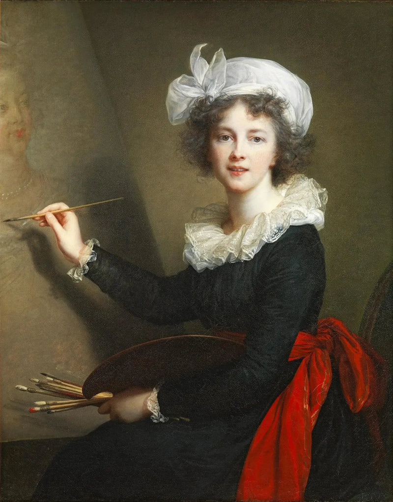 Kunstneren der udfører et portræt af dronning Marie-Antoinette - Élisabeth Vigée Le Brun