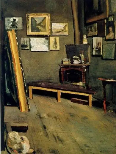 Kunstnerens værksted, Visconti-gade - Frédéric Bazille