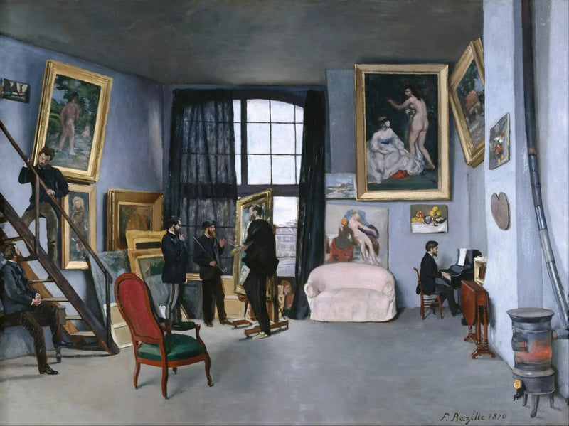 Atelier på rue de la Condamine - Frédéric Bazille